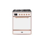 ILVE UM30DQNE3WHPLP Majestic II 30" Dual Fuel Range (Liquid Propane, Solid Door, White, Copper)