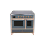 ILVE UMDI10NS3BGP Majestic II 40" Induction Range (Triple Glass Door, Blue Grey, Copper)