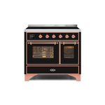 ILVE UMDI10NS3BKP Majestic II 40" Induction Range (Triple Glass Door, Glossy Black, Copper)