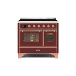 ILVE UMDI10NS3BUP Majestic II 40" Induction Range (Triple Glass Door, Burgundy, Copper)