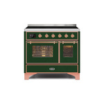 ILVE UMDI10NS3EGP Majestic II 40" Induction Range (Triple Glass Door, Emerald Green, Copper)