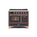 ILVE UMDI10NS3MGP Majestic II 40" Induction Range (Triple Glass Door, Graphite Matte, Copper)