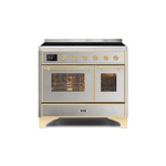 ILVE UMDI10NS3SSG Majestic II 40" Induction Range (Triple Glass Door, Stainless Steel, Brass)