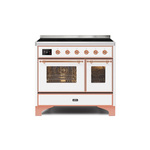 ILVE UMDI10NS3WHP Majestic II 40" Induction Range (Triple Glass Door, White, Copper)