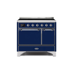 ILVE UMDI10QNS3MBC Majestic II 40" Induction Range (Solid Door, Midnight Blue, Chrome)