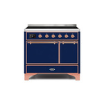 ILVE UMDI10QNS3MBP Majestic II 40" Induction Range (Solid Door, Midnight Blue, Copper)