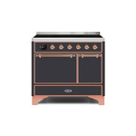 ILVE UMDI10QNS3MGP Majestic II 40" Induction Range (Solid Door, Graphite Matte, Copper)