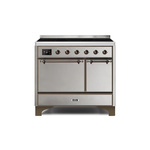 ILVE UMDI10QNS3SSB Majestic II 40" Induction Range (Solid Door, Stainless Steel, Burnished)