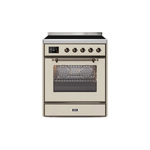 ILVE UMI30NE3AWB Majestic II 30" Induction Range (Triple Glass Door, Antique White, Burnished)