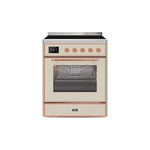 ILVE UMI30NE3AWP Majestic II 30" Induction Range (Triple Glass Door, Antique White, Copper)