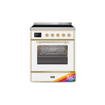 ILVE UMI30NE3RAG Majestic II 30" Induction Range (Triple Glass Door, RAL, Brass)