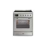 ILVE UMI30NE3SSC Majestic II 30" Induction Range (Triple Glass Door, Stainless Steel, Chrome)