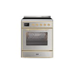 ILVE UMI30NE3SSG Majestic II 30" Induction Range (Triple Glass Door, Stainless Steel, Brass)