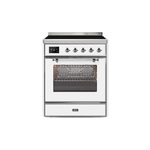 ILVE UMI30NE3WHC Majestic II 30 inch Induction Range (Triple Glass Door, White, Chrome)