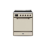 ILVE UMI30QNE3AWB Majestic II 30" Induction Range (Solid Door, Antique White, Burnished)