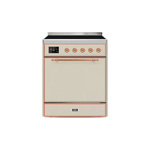 ILVE UMI30QNE3AWP Majestic II 30 inch Induction Range (Solid Door, Antique White, Copper)