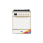 ILVE UMI30QNE3RAG Majestic II 30 inch Induction Range (Solid Door, RAL, Brass)