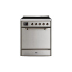 ILVE UMI30QNE3SSB Majestic II 30" Induction Range (Solid Door, Stainless Steel, Burnished)