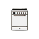 ILVE UMI30QNE3WHB Majestic II 30" Induction Range (Solid Door, White, Burnished)