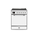 ILVE UMI30QNE3WHC Majestic II 30" Induction Range (Solid Door, White, Chrome)