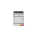 ILVE UN30QNMPRACLP Nostalgie II Noblesse 30 inch Dual Fuel Range  (Liquid Propane, Solid Door, RAL, Chrome)