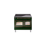 ILVE UNDI406NMPEGB Nostalgie II Noblesse 40" Induction Range  (Triple Glass Door, Emerald Green, Burnished)