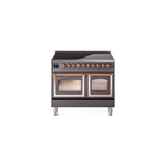 ILVE UNDI406NMPMGP Nostalgie II Noblesse 40" Induction Range  (Triple Glass Door, Graphite Matte, Copper)