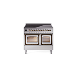 ILVE UNDI406NMPSSB Nostalgie II Noblesse 40" Induction Range  (Triple Glass Door, Stainless Steel, Burnished)