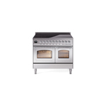 ILVE UNDI406NMPSSC Nostalgie II Noblesse 40" Induction Range  (Triple Glass Door, Stainless Steel, Chrome)