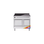 ILVE UNDI406QNMPRAC Nostalgie II Noblesse 40" Induction Range  (Solid Door, RAL, Chrome)