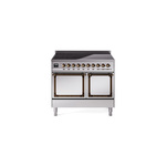 ILVE UNDI406QNMPSSB Nostalgie II Noblesse 40" Induction Range  (Solid Door, Stainless Steel, Burnished)