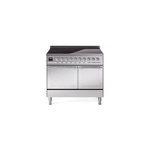 ILVE UNDI406QNMPSSC Nostalgie II Noblesse 40" Induction Range  (Solid Door, Stainless Steel, Chrome)