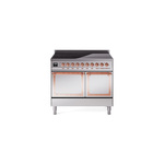 ILVE UNDI406QNMPSSP Nostalgie II Noblesse 40" Induction Range  (Solid Door, Stainless Steel, Copper)