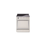 ILVE UNI304QNMPAWC Nostalgie II Noblesse 30 inch Induction Range (Solid Door, Antique White, Chrome)