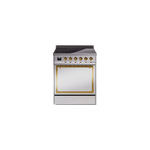 ILVE UNI304QNMPSSG Nostalgie II Noblesse 30" Induction Range (Solid Door, Stainless Steel, Brass)