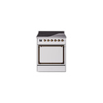 ILVE UNI304QNMPWHB Nostalgie II Noblesse 30" Induction Range (Solid Door, White, Burnished)