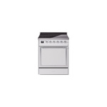 ILVE UNI304QNMPWHC Nostalgie II Noblesse 30 inch Induction Range (Solid Door, White, Chrome)