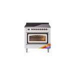 ILVE UNI366NMPRAB Nostalgie II Noblesse 36 inch Induction Range  (Triple Glass Door, RAL, Burnished)