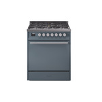 ILVE UP30QMPBGLP Professional Plus II 30" Dual Fuel Range  (Liquid Propane, Solid Door, Blue Grey)