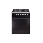 ILVE UP30QMPBKLP Professional Plus II 30" Dual Fuel Range  (Liquid Propane, Solid Door, Glossy Black)