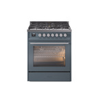 ILVE UP30WMPBGLP Professional Plus II 30" Dual Fuel Range  (Liquid Propane, Triple Glass Door, Blue Grey)