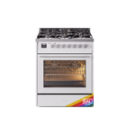 ILVE UP30WMPRALP Professional Plus II 30" Dual Fuel Range  (Liquid Propane, Triple Glass Door, RAL)