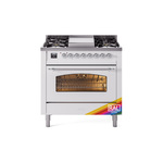 ILVE UP36FNMPRACLP Nostalgie II 36" Dual Fuel Range  (Liquid Propane, Triple Glass Door, RAL, Chrome)