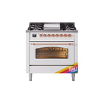 ILVE UP36FNMPRAPLP Nostalgie II 36" Dual Fuel Range  (Liquid Propane, Triple Glass Door, RAL, Copper)