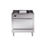 ILVE UP36FQMPSSLP Professional Plus II 36" Dual Fuel Range  (Liquid Propane, Solid Door, Stainless Steel)