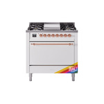 ILVE UP36FQNMPRAPLP Nostalgie II 36" Dual Fuel Range  (Liquid Propane, Solid Door, RAL, Copper)