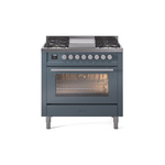 ILVE UP36FWMPBGLP Professional Plus II 36" Dual Fuel Range  (Liquid Propane, Triple Glass Door, Blue Grey)