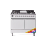 ILVE UPD40FQMPRALP Professional Plus II 40" Dual Fuel Range (Liquid Propane, Solid Door, RAL)