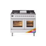 ILVE UPD40FWMPRALP Professional Plus II 40" Dual Fuel Range (Liquid Propane, Triple Glass Door, RAL)