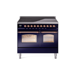 ILVE UPDI406NMPMBP Nostalgie II 40" Induction Range (Triple Glass Door, Midnight Blue, Copper)